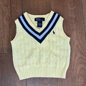 Polo by Ralph Lauren Toddler Boy 18 month Yellow Cable Knit Vest